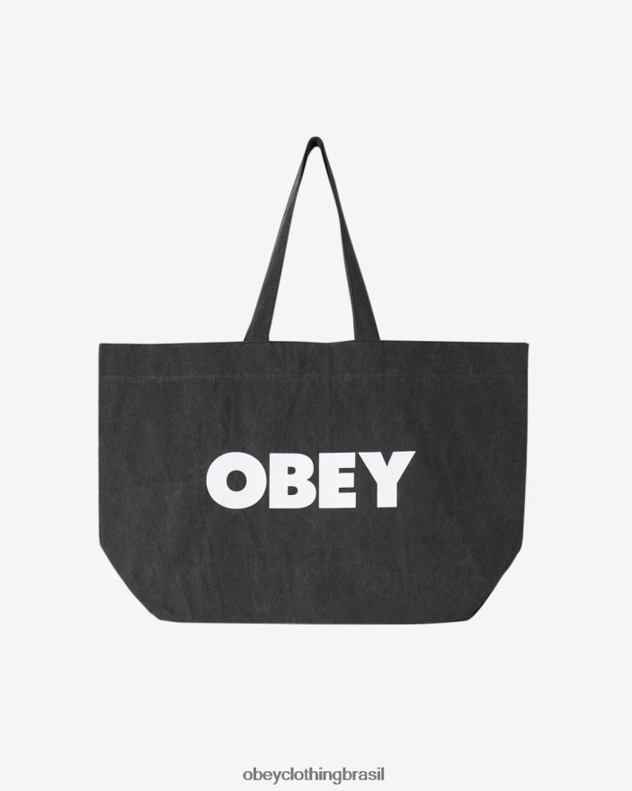 acessórios br OBEY homens bolsa tote tingida com pigmento pigmento preto J22J4V506