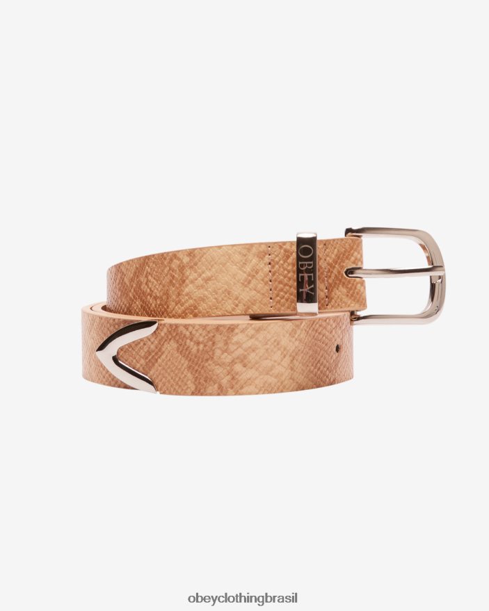 acessórios br OBEY homens cinto de cobra bronzeado J22J4V494