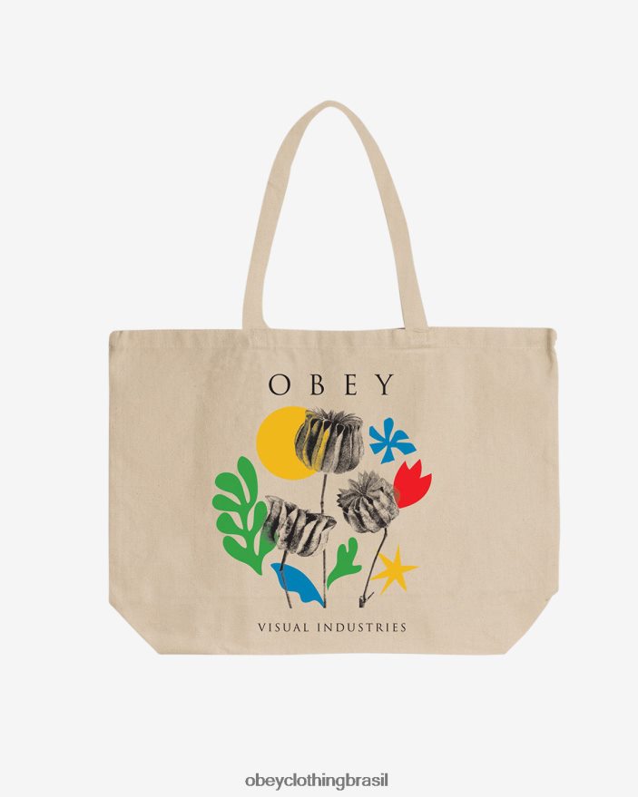 acessórios br OBEY homens flores papéis tesoura creme J22J4V498