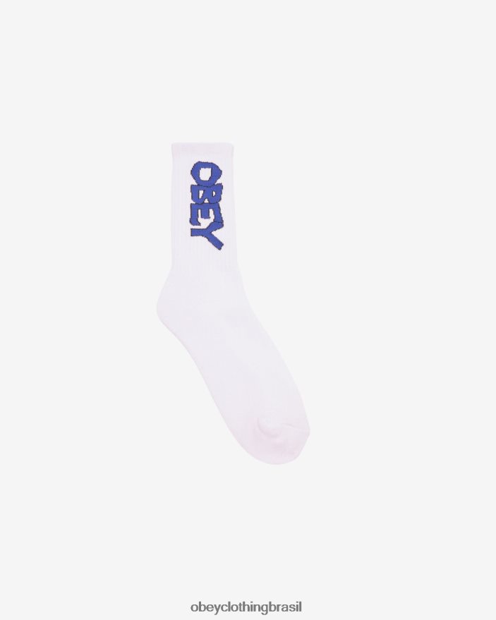 acessórios br OBEY homens meias off-line branco J22J4V504