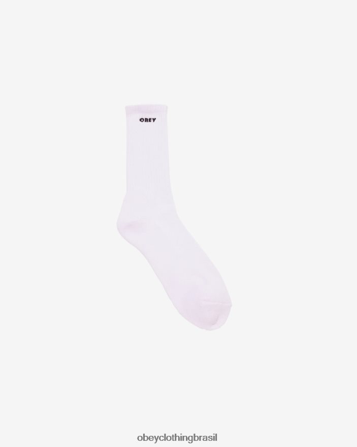 acessórios br OBEY homens meias ousadas branco J22J4V483