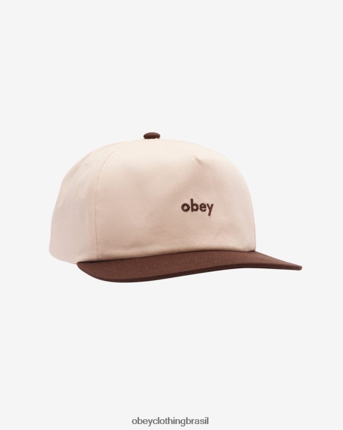 acessórios br OBEY homens case snapback de 5 painéis java marrom multi J22J4V434