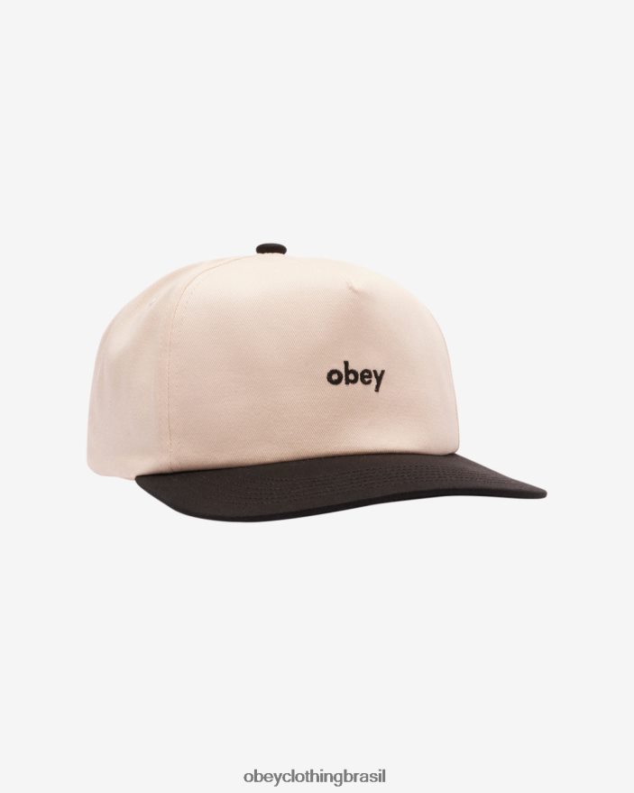 acessórios br OBEY homens case snapback de 5 painéis multi preto J22J4V432