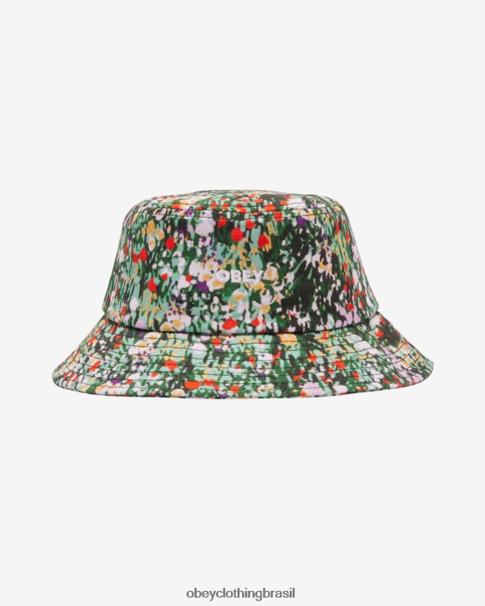 acessórios br OBEY homens chapéu balde de jardim verde multi J22J4V466