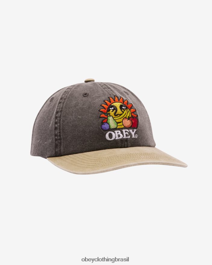 acessórios br OBEY homens pigmento frutas snapback de 6 painéis pigmento preto multi J22J4V414