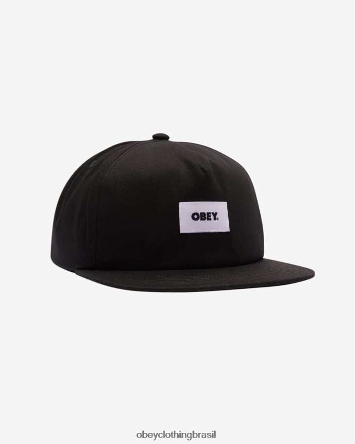 acessórios br OBEY homens rótulo em negrito ii strpback orgânico preto J22J4V430