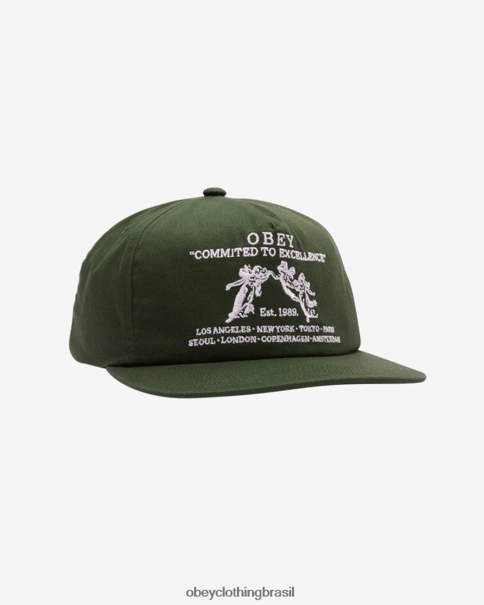 acessórios br OBEY homens snapback de 5 painéis de excelência cedro escuro J22J4V438