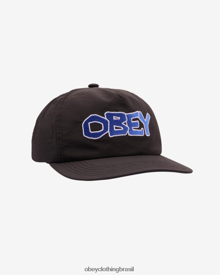 acessórios br OBEY homens snapback offline de 5 painéis preto J22J4V439