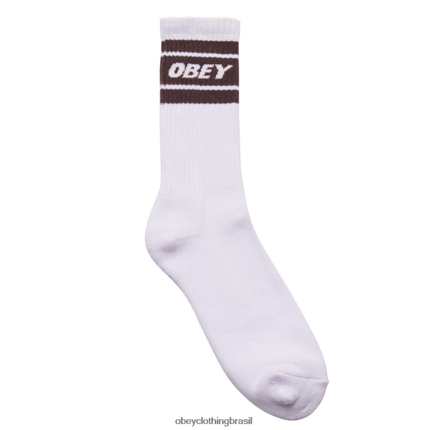 acessórios br OBEY homens meias cooper ii branco/marrom java J22J4V1071