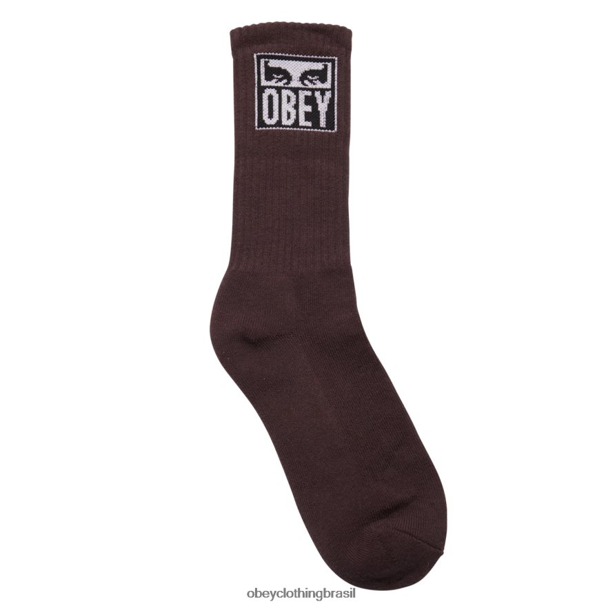 acessórios br OBEY homens meias de ícone de olhos java marrom J22J4V1065