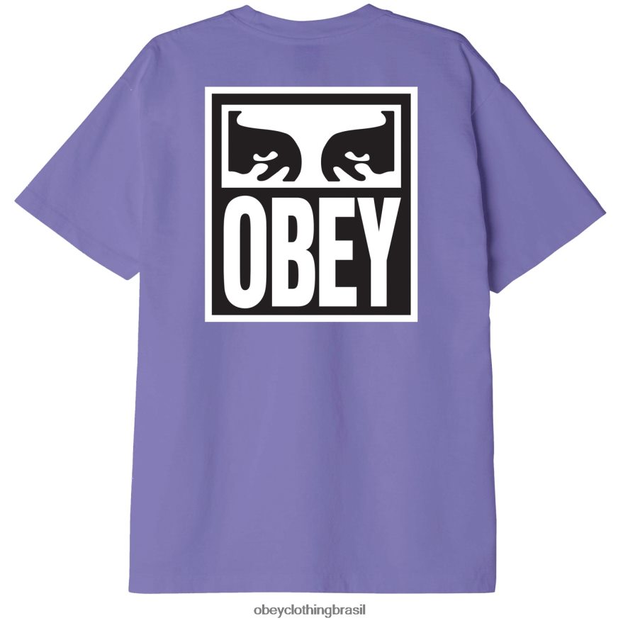 roupas br OBEY homens Camiseta Eyes Icon II Peso Pesado Flor roxa J22J4V863