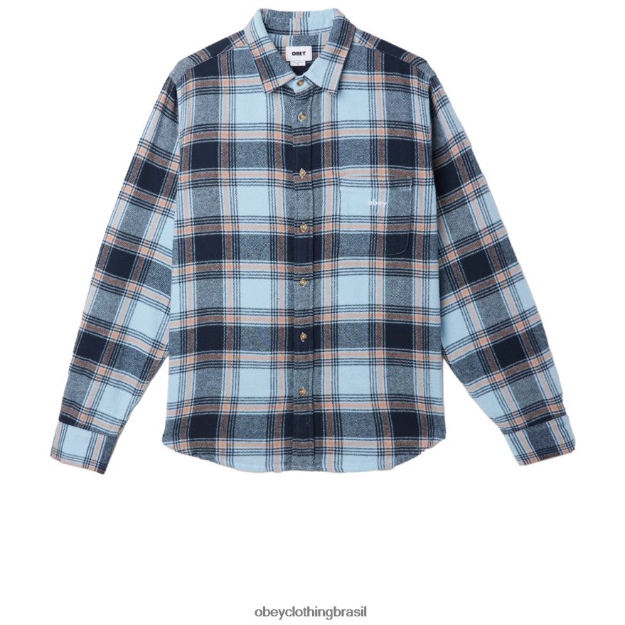 roupas br OBEY homens camisa Alex céu claro multi J22J4V780