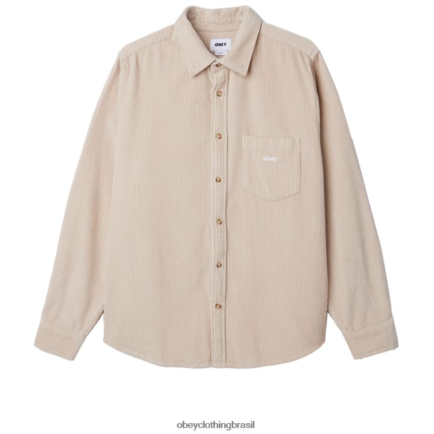 roupas br OBEY homens camisa de milhas cinza prateado J22J4V760