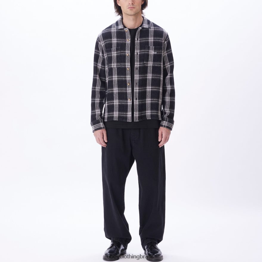 roupas br OBEY homens camisa wes multi preto J22J4V763