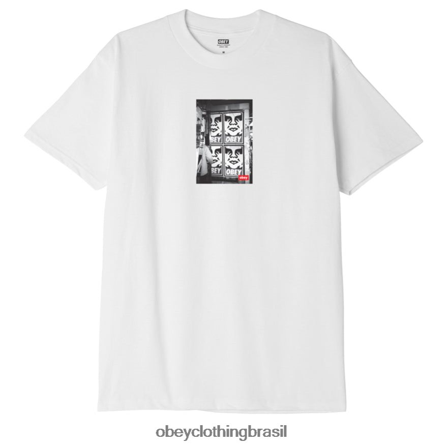 roupas br OBEY homens camiseta clássica com foto de ícone branco J22J4V894