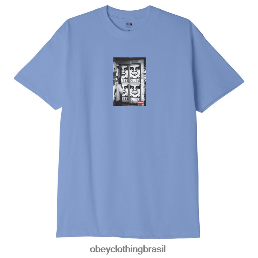roupas br OBEY homens camiseta clássica com foto de ícone lavanda digital J22J4V892