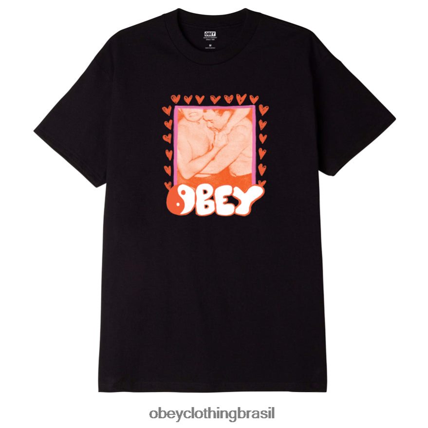 roupas br OBEY homens camiseta clássica de lutador preto J22J4V899