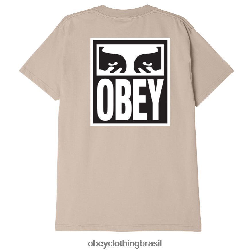 roupas br OBEY homens camiseta clássica do ícone dos olhos ii areia J22J4V883