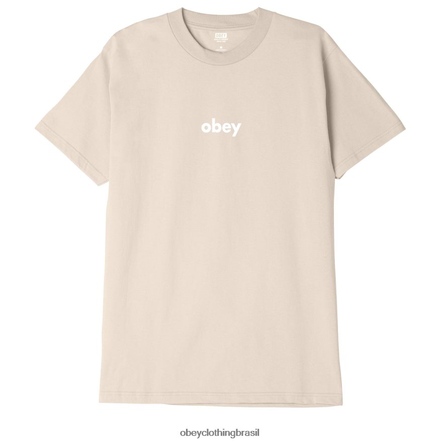 roupas br OBEY homens camiseta clássica minúscula ii creme J22J4V880