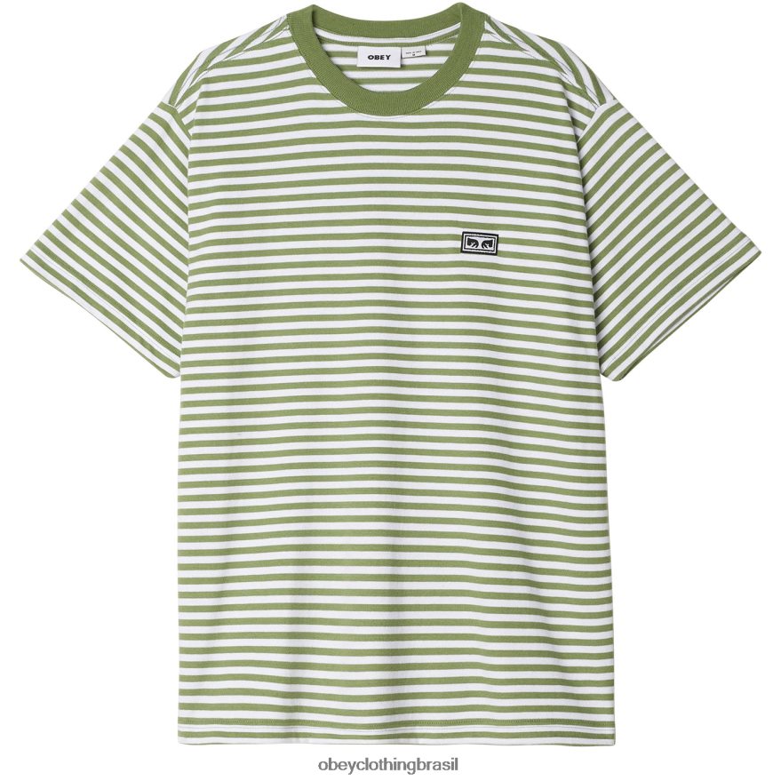 roupas br OBEY homens camiseta com listra de olhos de obras estabelecidas jade multi J22J4V795