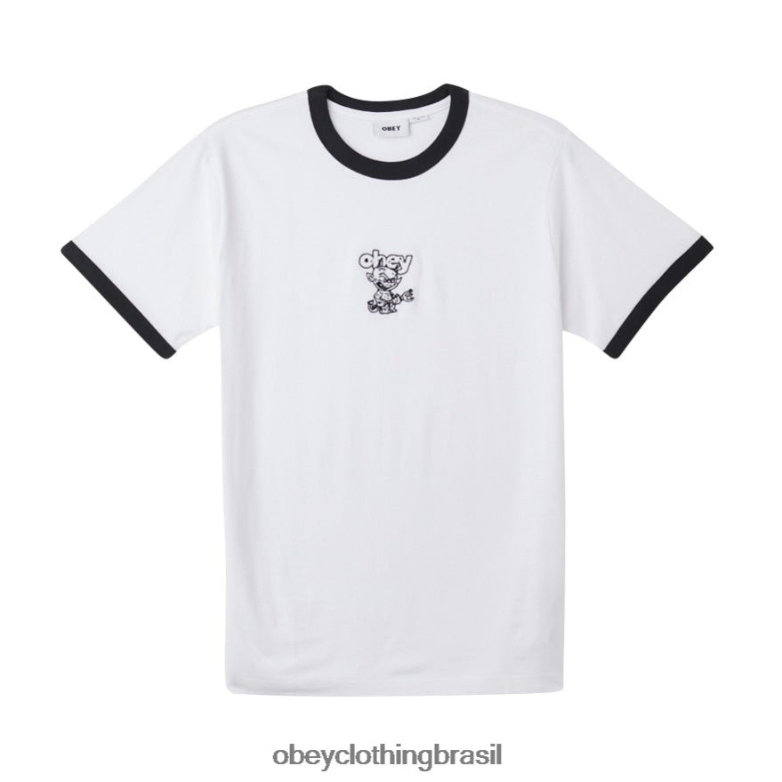 roupas br OBEY homens camiseta da campainha do diabo multi branco J22J4V799