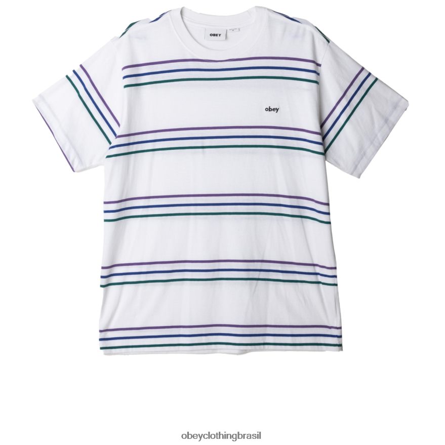 roupas br OBEY homens camiseta listrada montrose multi branco J22J4V798