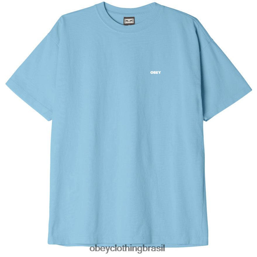 roupas br OBEY homens camiseta peso pesado Bold III céu azul J22J4V859