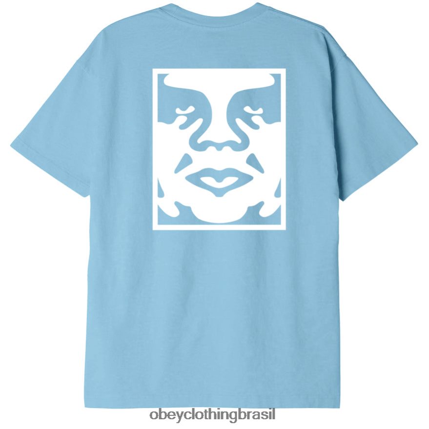 roupas br OBEY homens camiseta peso pesado com ícone ousado céu azul J22J4V858