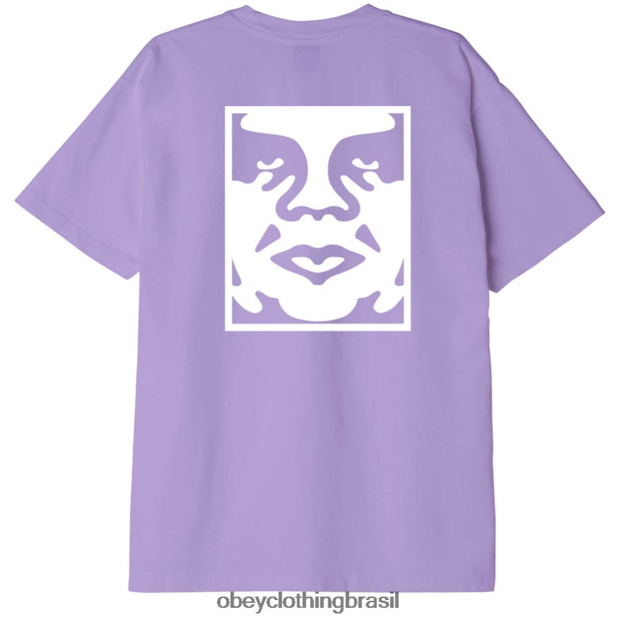 roupas br OBEY homens camiseta peso pesado com ícone ousado lavanda digital J22J4V856