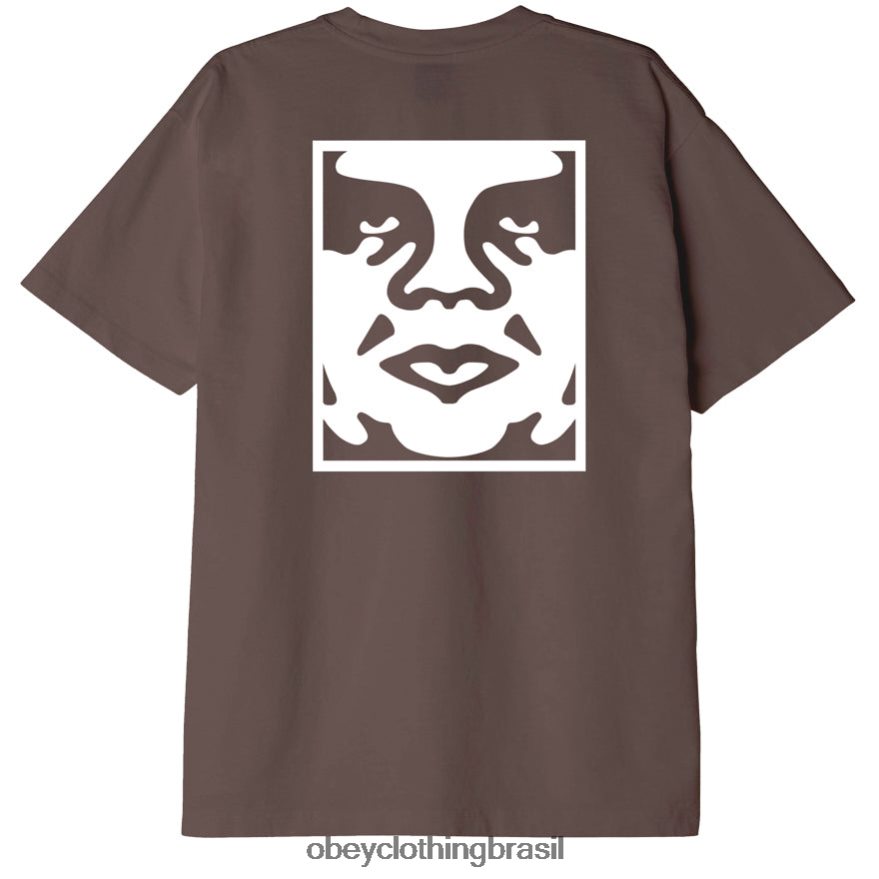 roupas br OBEY homens camiseta peso pesado com ícone ousado lodo J22J4V857