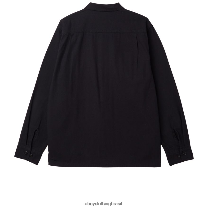 roupas br OBEY homens menos camisa preto J22J4V770