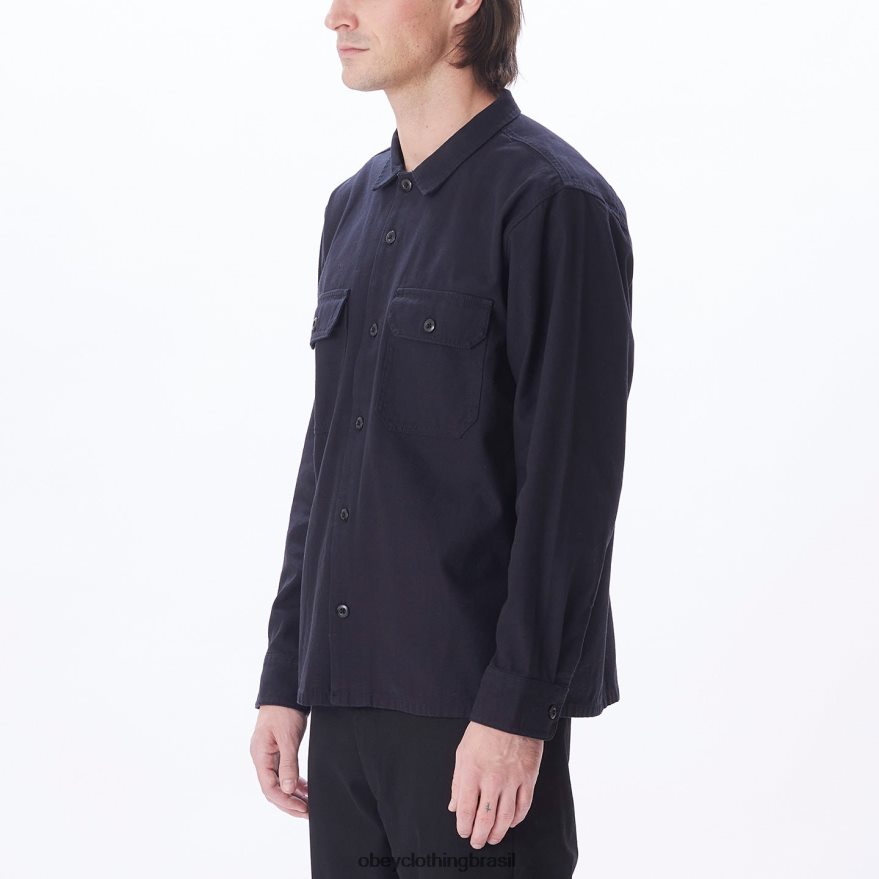 roupas br OBEY homens menos camisa preto J22J4V770