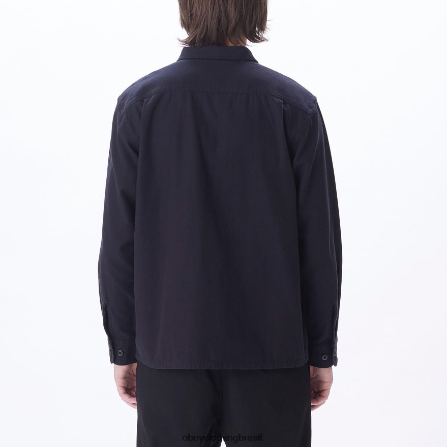 roupas br OBEY homens menos camisa preto J22J4V770