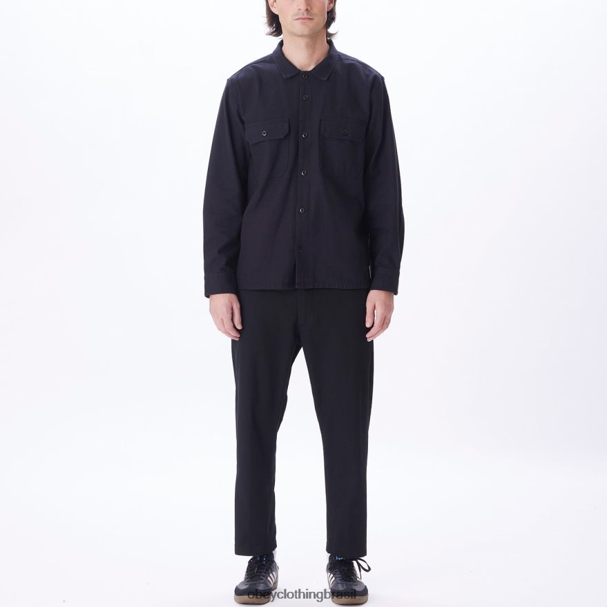 roupas br OBEY homens menos camisa preto J22J4V770
