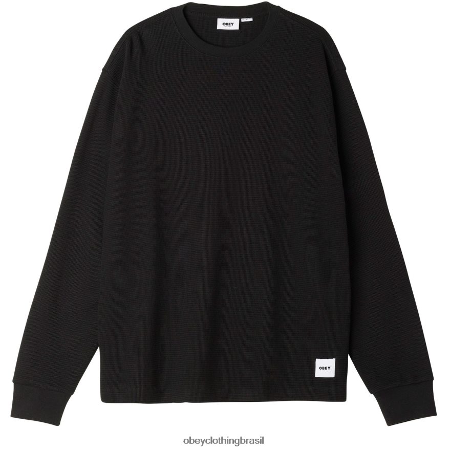 roupas br OBEY homens obras consagradas ousadas térmicas preto J22J4V765