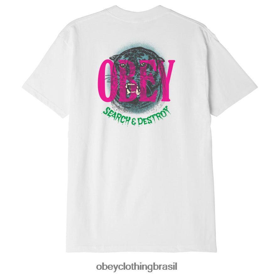 roupas br OBEY homens procure e destrua a camiseta clássica do tigre branco J22J4V887