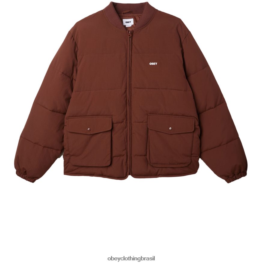 roupas br OBEY homens jaqueta charlie sépia J22J4V823