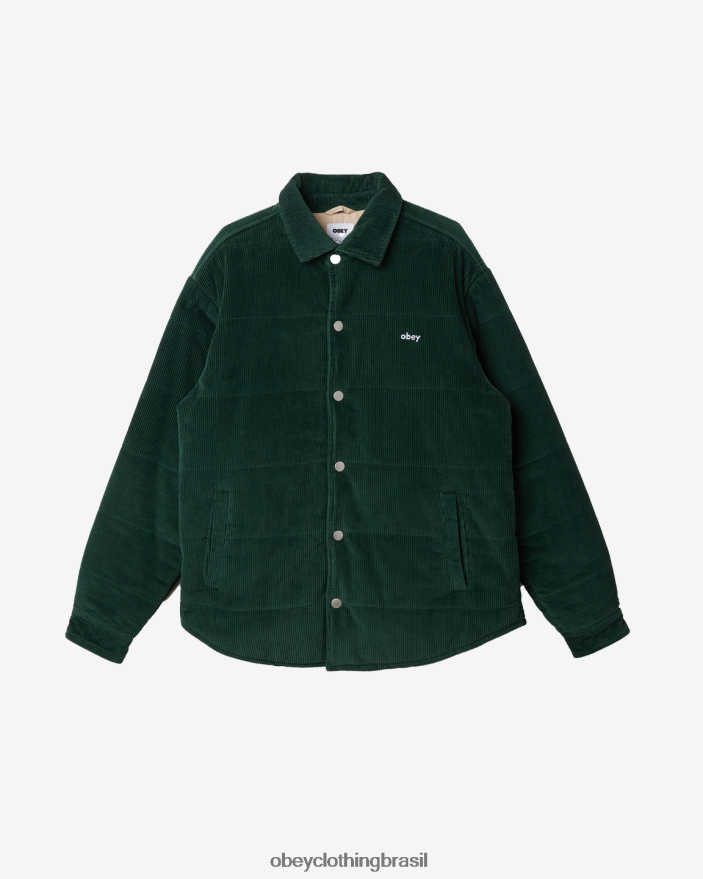 roupas br OBEY homens jaqueta grand cord cedro escuro J22J4V822