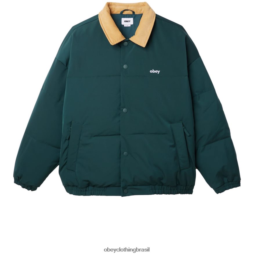 roupas br OBEY homens jaqueta sussurra frontões verdes multi J22J4V819