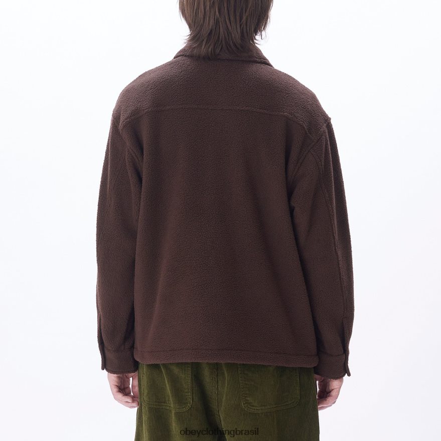 roupas br OBEY homens jaqueta thompson java marrom J22J4V750