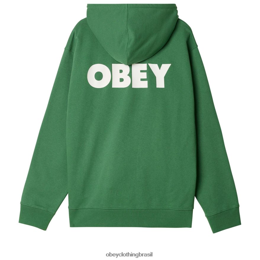 roupas br OBEY homens capuz com zíper pesado e ousado folha de palmeira J22J4V985