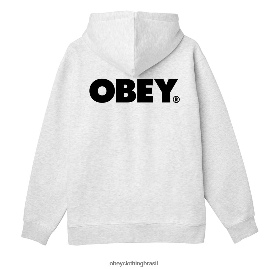 roupas br OBEY homens capuz com zíper premium em negrito urze cinza J22J4V987