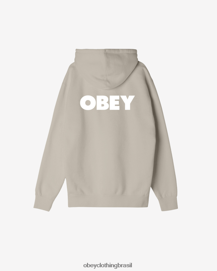 roupas br OBEY homens capuz pulôver premium ousado cinza prateado J22J4V1019
