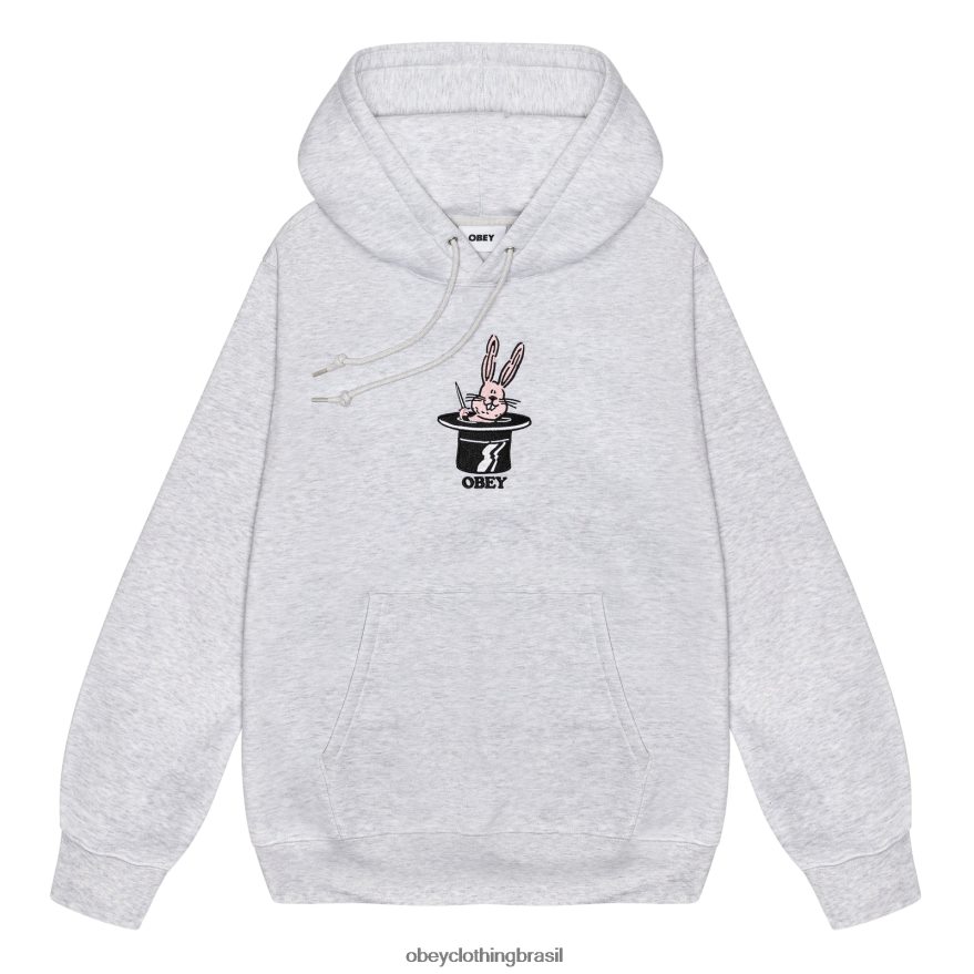 roupas br OBEY homens desaparecer capuz pulôver urze cinza J22J4V1012