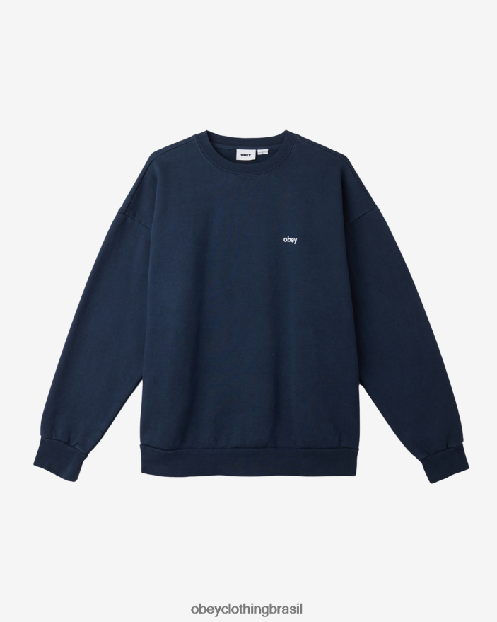 roupas br OBEY homens gola redonda com pigmento minúsculo academia de pigmentos marinha J22J4V984