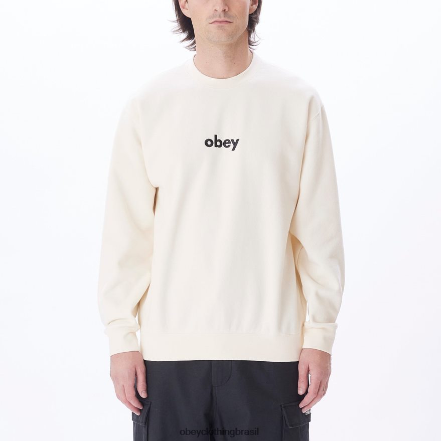 roupas br OBEY homens gola redonda minúscula cru J22J4V1056