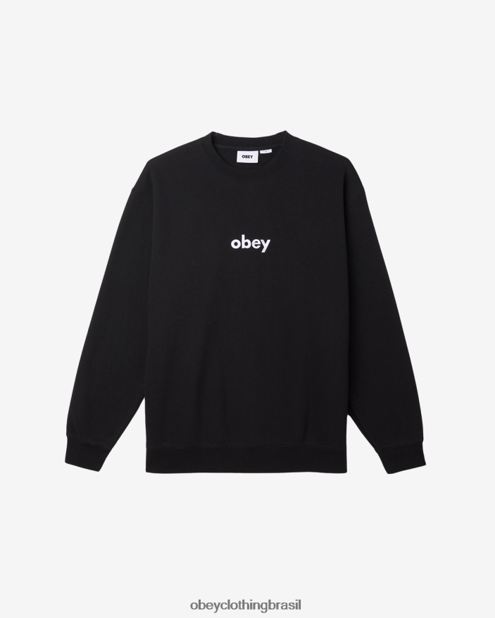 roupas br OBEY homens gola redonda minúscula preto J22J4V1036
