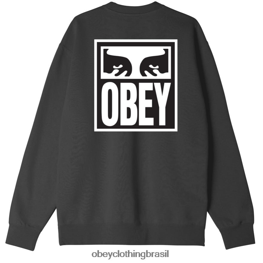 roupas br OBEY homens olhos ícone gola redonda premium preto J22J4V1042
