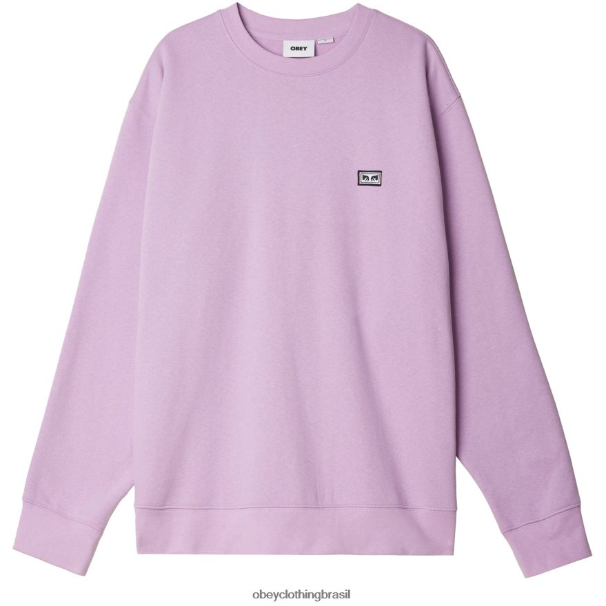roupas br OBEY homens olhos de obras estabelecidas com gola redonda lavanda digital J22J4V1035