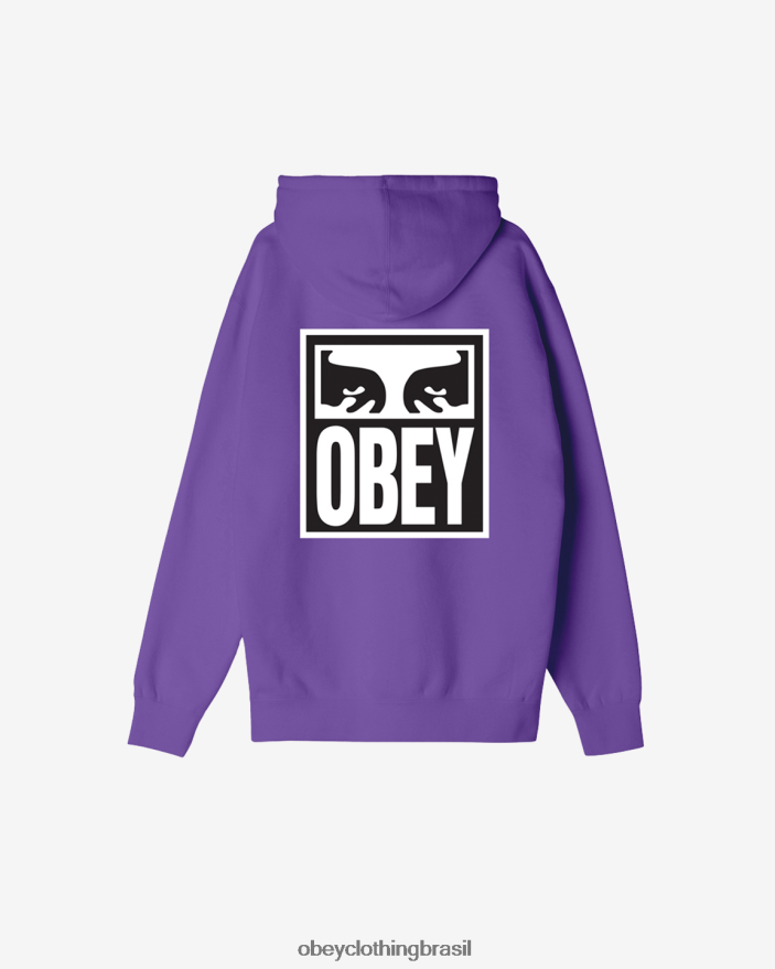 roupas br OBEY homens pulôver premium com capuz e ícone de olhos Flor da Paixão J22J4V1021